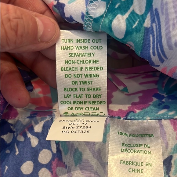 Lilly Pulitzer Pink and Blue Embellished Bubble Mini Skirt - Picture 5 of 5